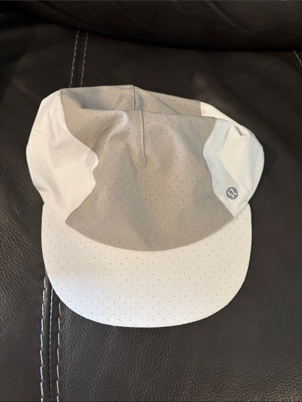 Lululemon Light Gray & White Running Hat